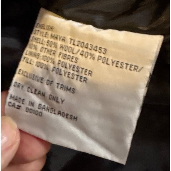 Tower By London Fog Coat Womens Lg Red Double Breasted Wool Blend Peacoat Lined - Picture 8 of 11